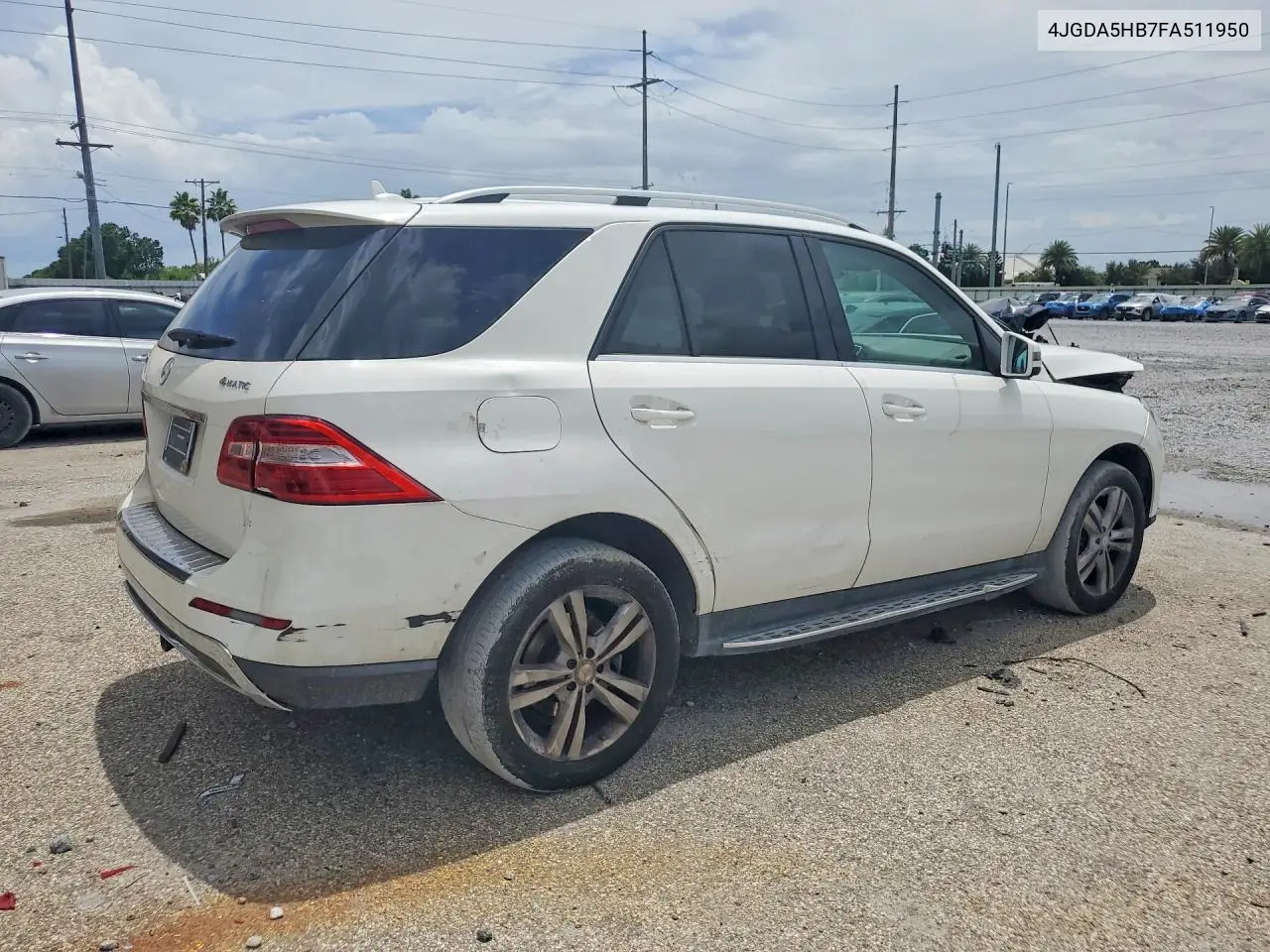 2015 Mercedes-Benz Ml 350 4Matic VIN: 4JGDA5HB7FA511950 Lot: 61708366