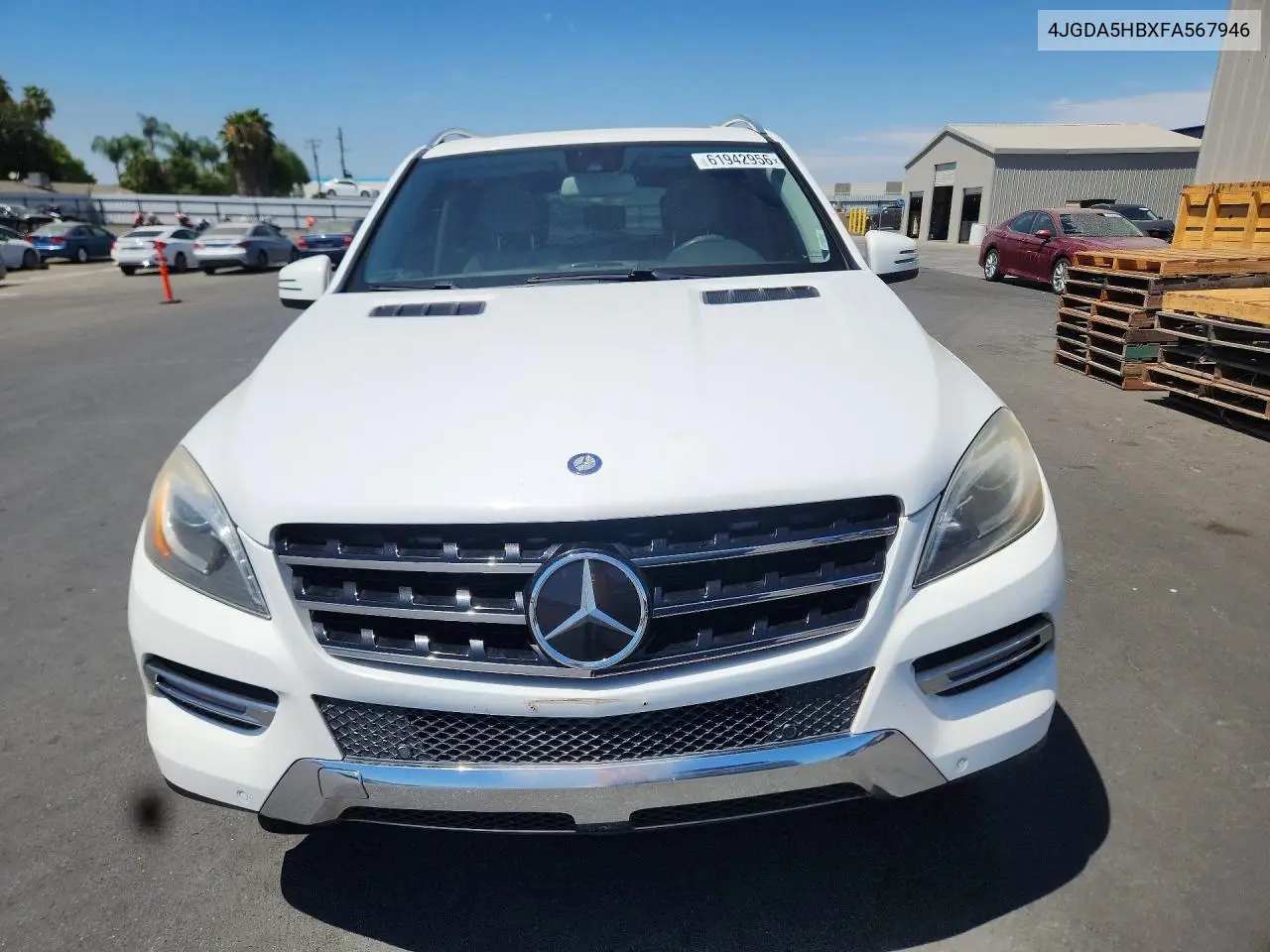 2015 Mercedes-Benz Ml 350 4Matic VIN: 4JGDA5HBXFA567946 Lot: 61942956