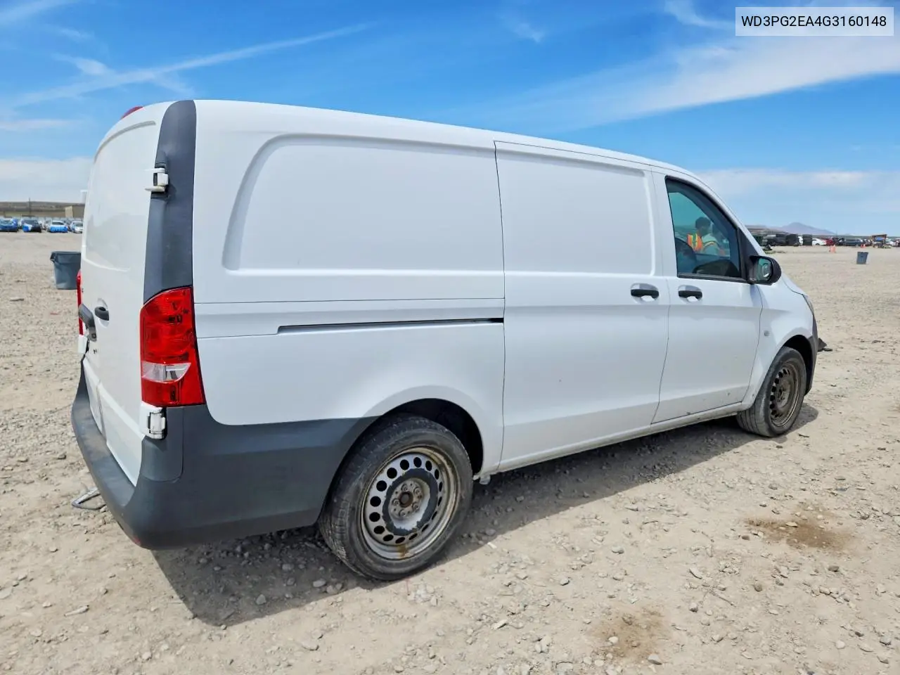 2016 Mercedes Benz Metris VIN: WD3PG2EA4G3160148 Lot: 50937896