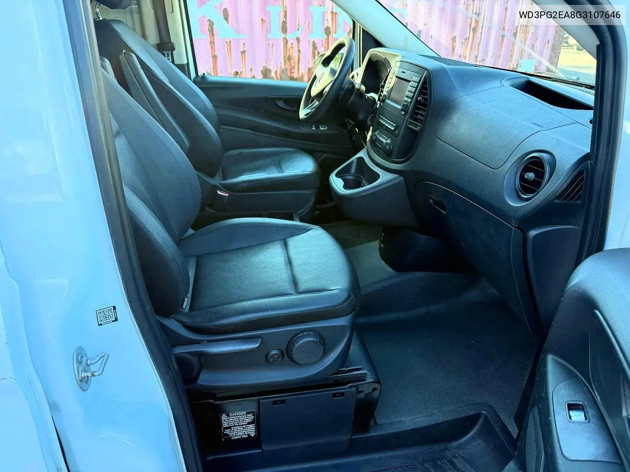2016 Mercedes-Benz Metris VIN: WD3PG2EA8G3107646 Lot: 56544486