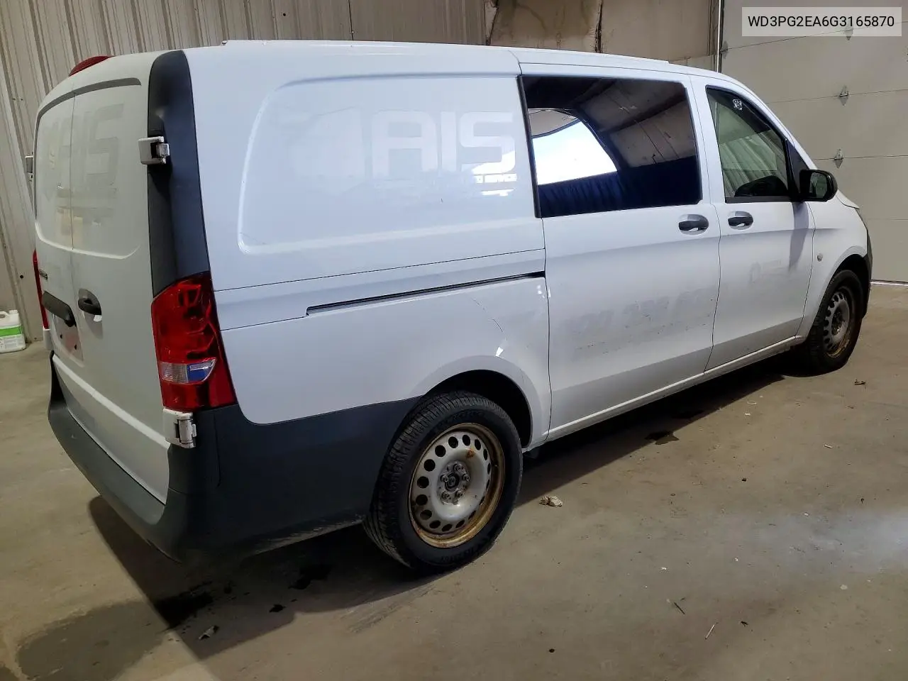 2016 Mercedes-Benz Metris VIN: WD3PG2EA6G3165870 Lot: 58742426