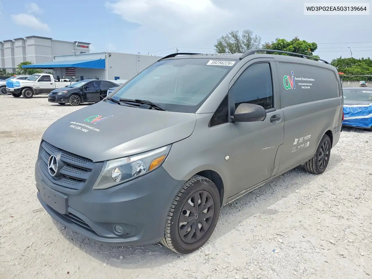 2016 Mercedes-Benz Metris VIN: WD3PG2EA5G3139664 Lot: 59256226