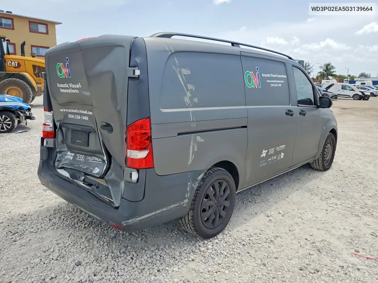 2016 Mercedes-Benz Metris VIN: WD3PG2EA5G3139664 Lot: 59256226