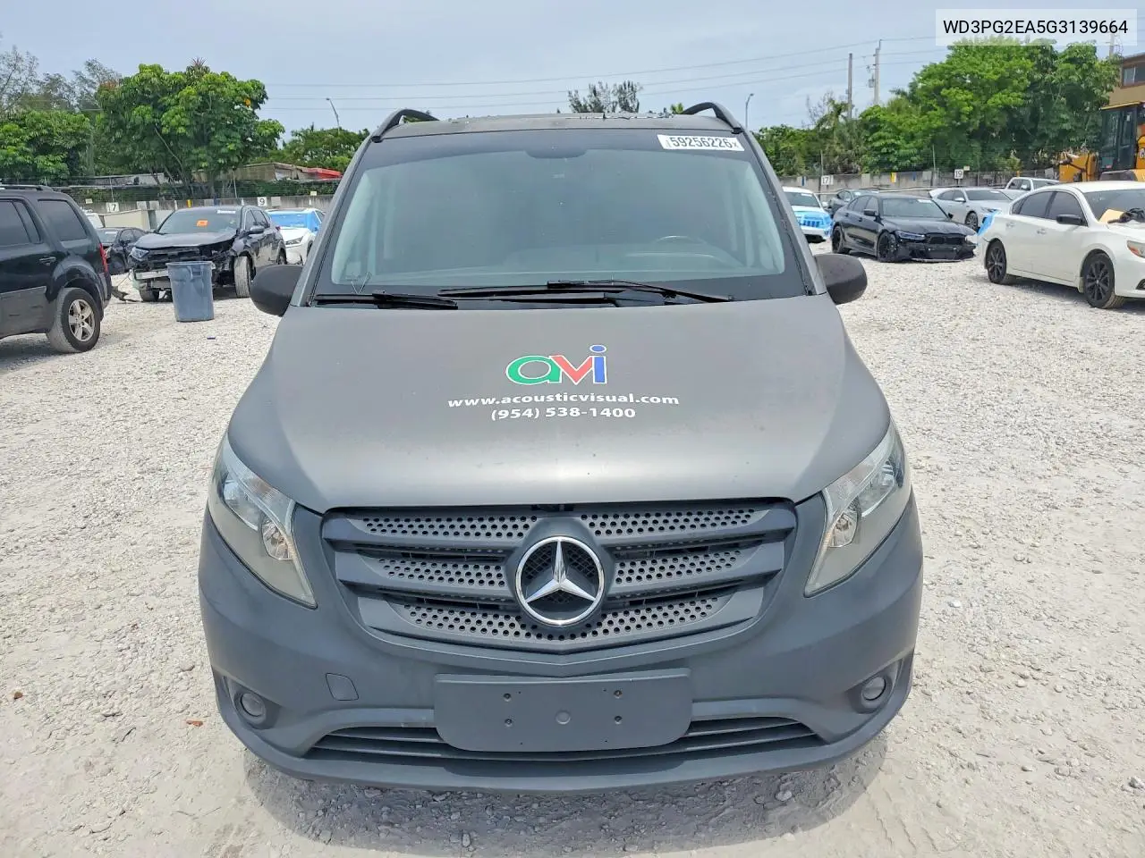 2016 Mercedes-Benz Metris VIN: WD3PG2EA5G3139664 Lot: 59256226