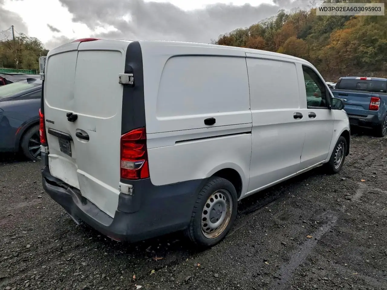 2016 Mercedes-Benz Metris VIN: WD3PG2EA6G3095903 Lot: 73265255