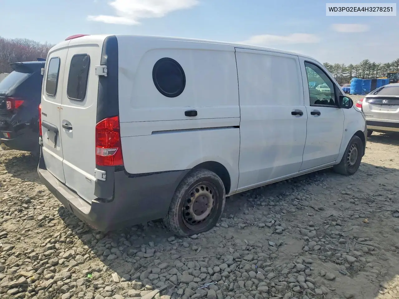 2017 Mercedes Benz Metris VIN: WD3PG2EA4H3278251 Lot: 47856916