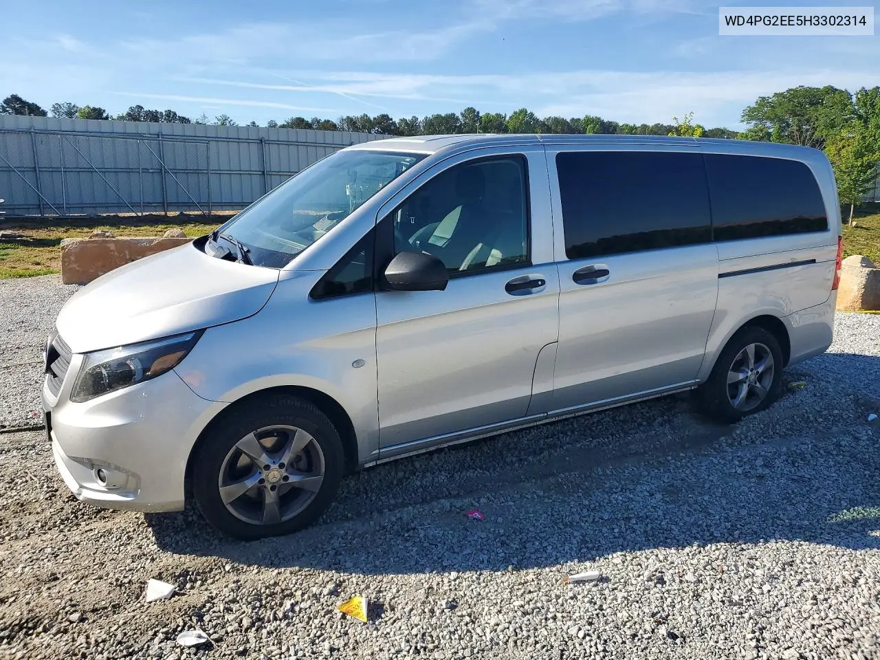 2017 Mercedes-Benz Metris VIN: WD4PG2EE5H3302314 Lot: 52019186