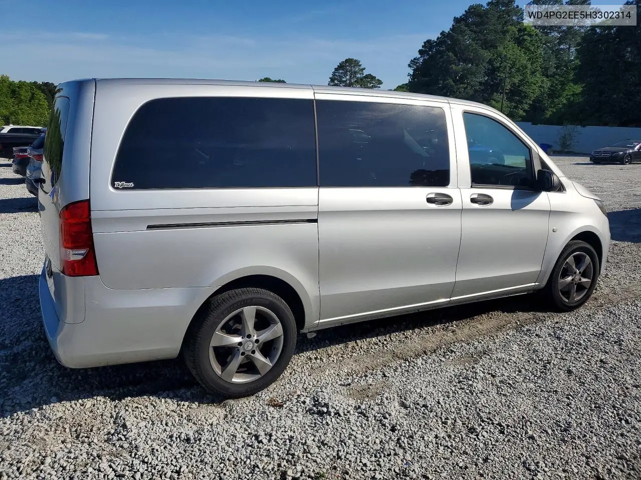 2017 Mercedes-Benz Metris VIN: WD4PG2EE5H3302314 Lot: 52019186