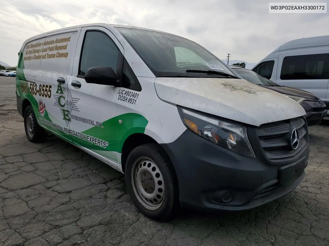 2017 Mercedes Benz Metris Delivery Van VIN: WD3PG2EAXH3300172 Lot: 56687696