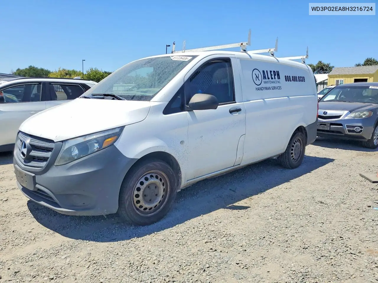 2017 Mercedes-Benz Metris VIN: WD3PG2EA8H3216724 Lot: 61726406