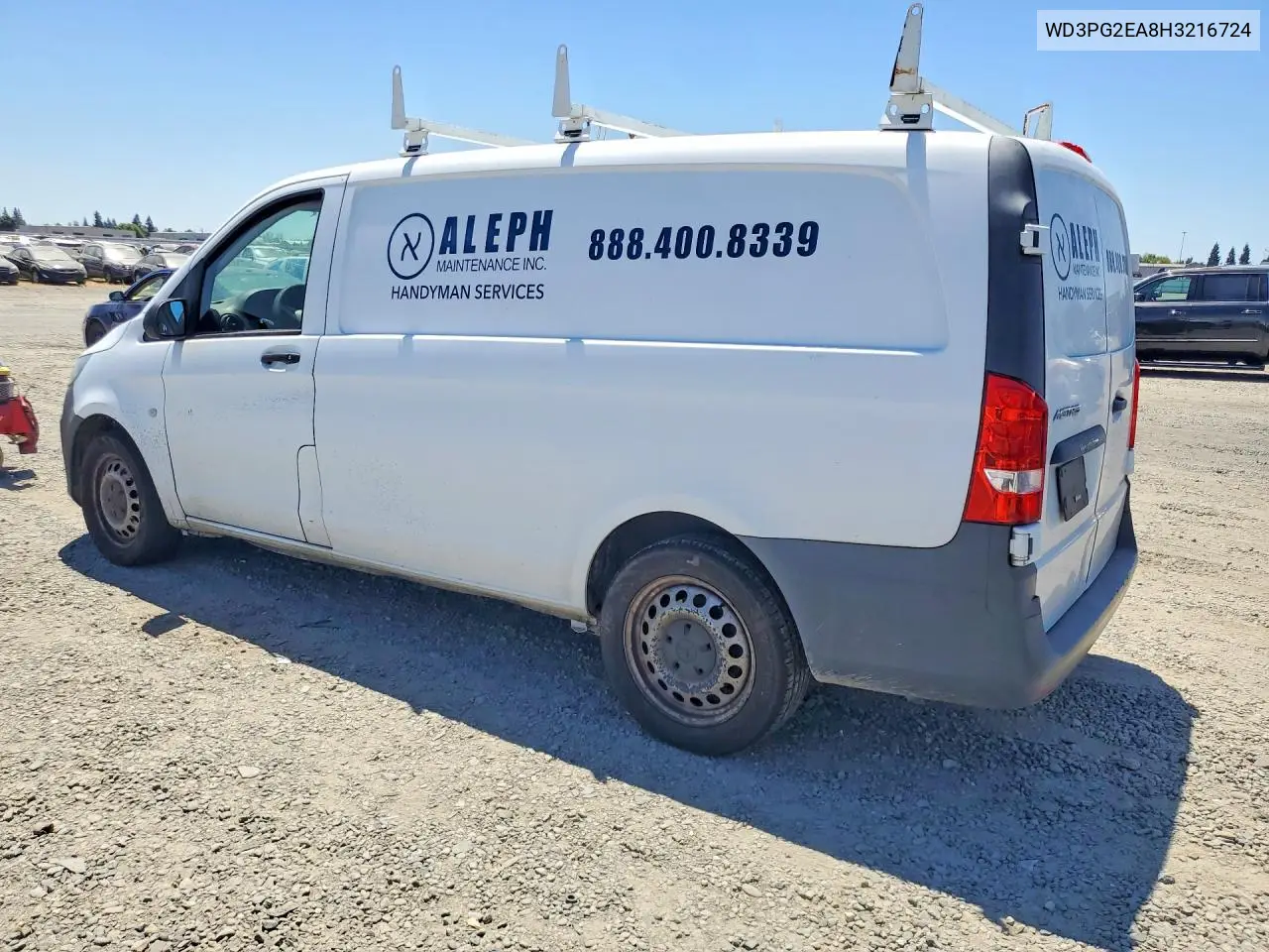 2017 Mercedes-Benz Metris VIN: WD3PG2EA8H3216724 Lot: 61726406