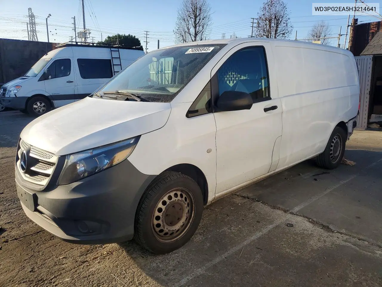 2017 Mercedes Benz Metris Utility / Service Van VIN: WD3PG2EA5H3214641 Lot: 74995845
