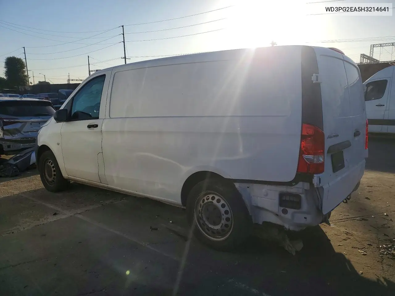 2017 Mercedes Benz Metris Utility / Service Van VIN: WD3PG2EA5H3214641 Lot: 74995845