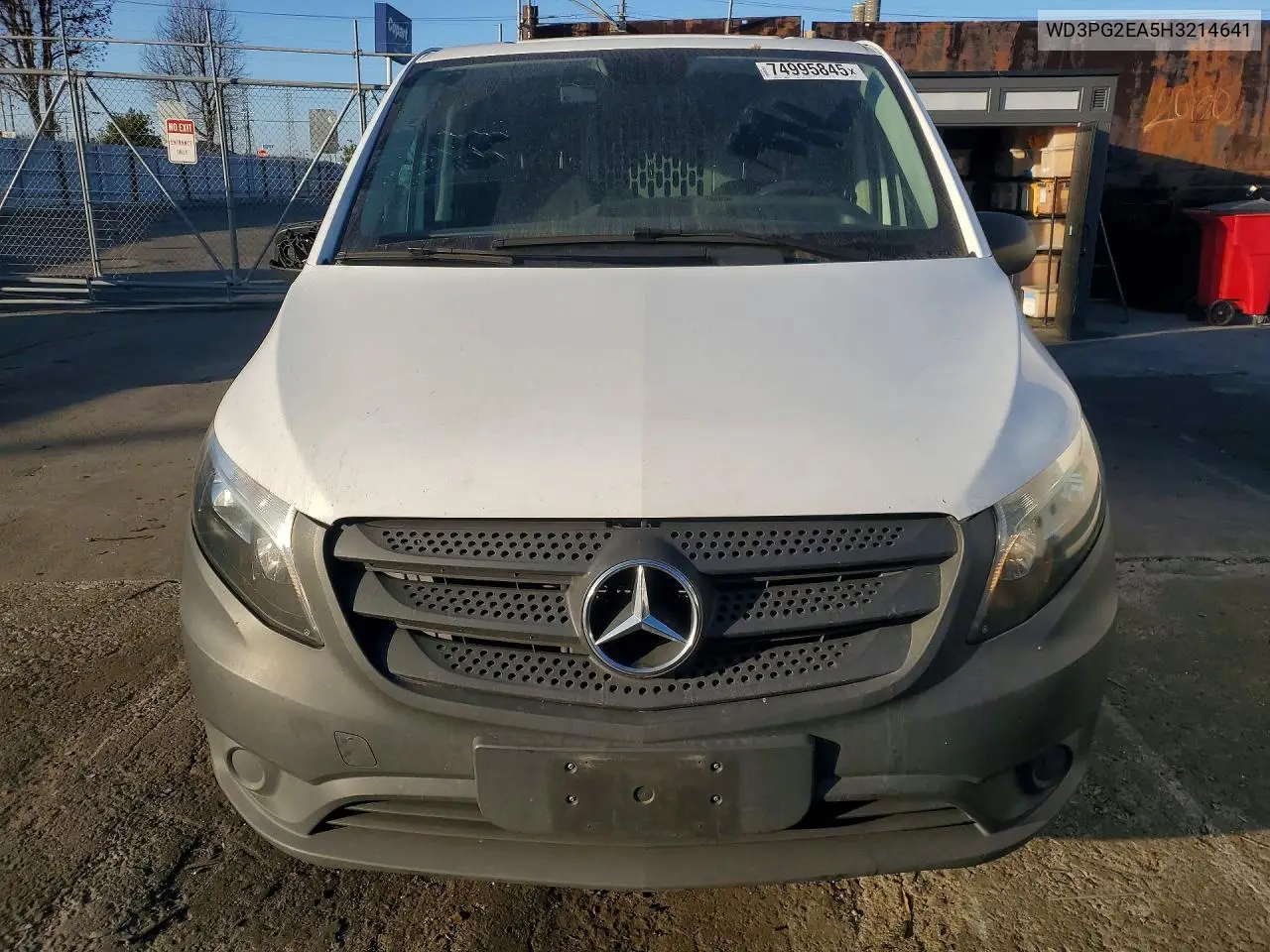 2017 Mercedes Benz Metris Utility / Service Van VIN: WD3PG2EA5H3214641 Lot: 74995845