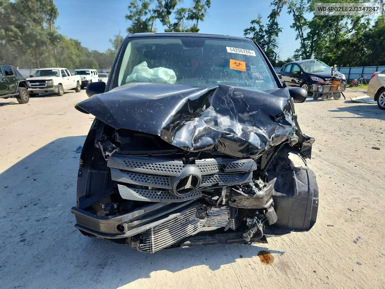 2018 Mercedes-Benz Metris VIN: WD4PG2EE2J3347247 Lot: 54206286