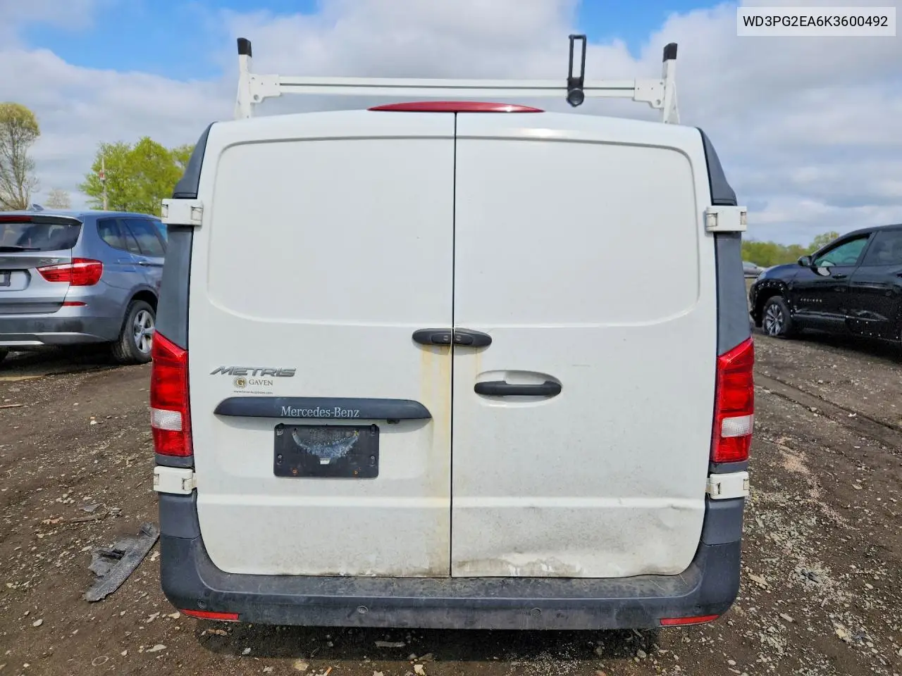 2019 Mercedes Benz Metris VIN: WD3PG2EA6K3600492 Lot: 50855666