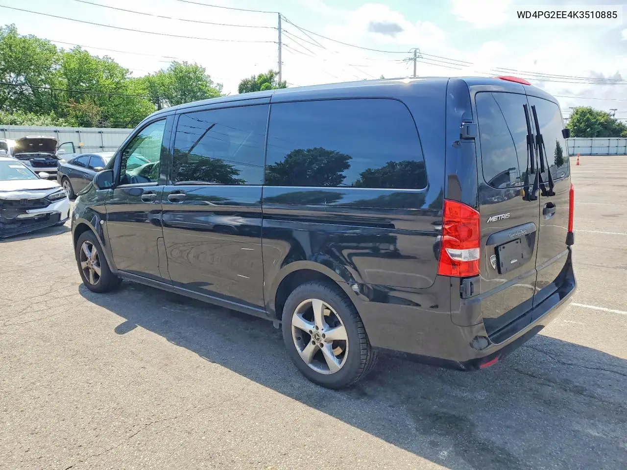 2019 Mercedes Benz Metris VIN: WD4PG2EE4K3510885 Lot: 54269346