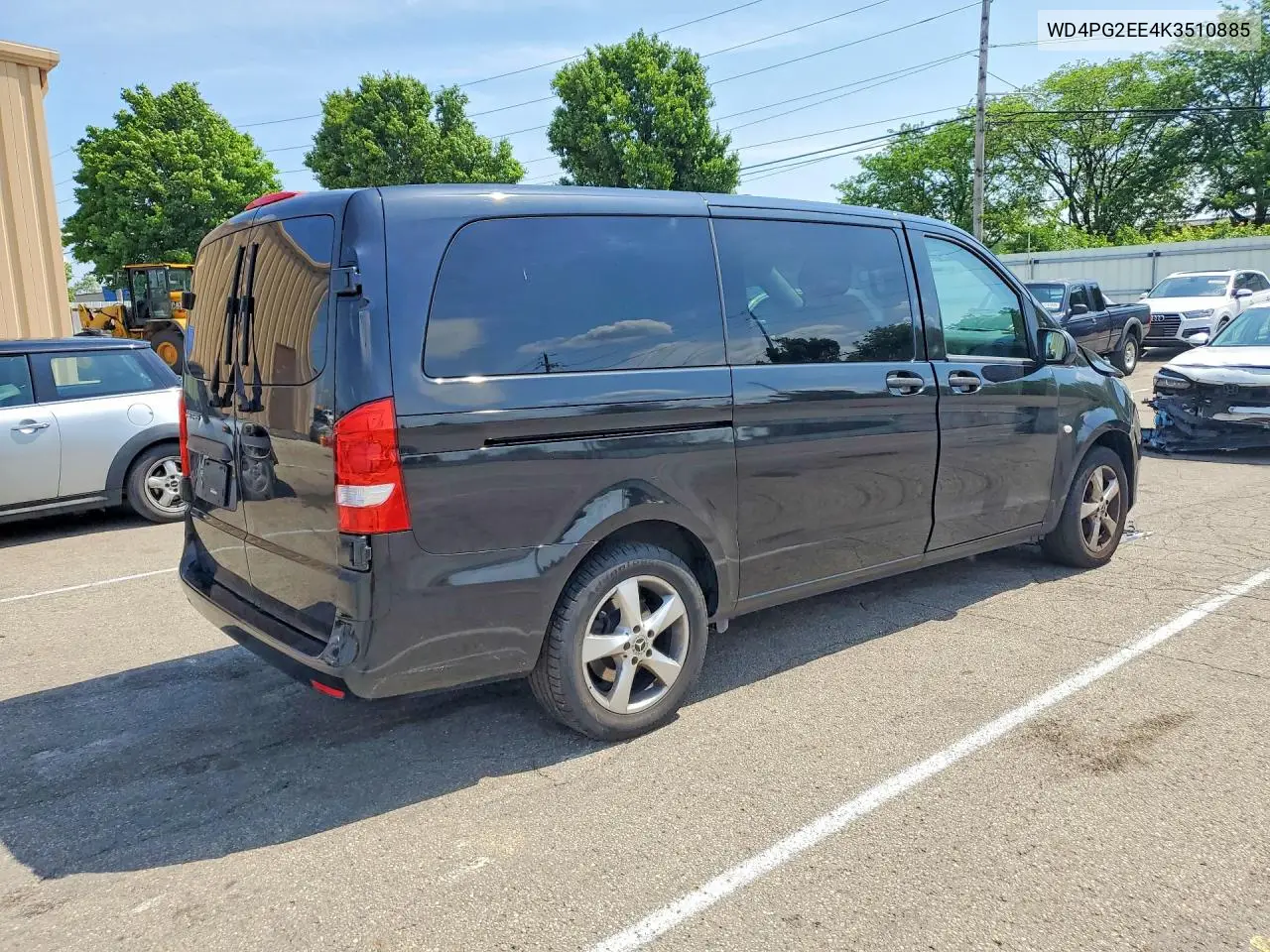 2019 Mercedes Benz Metris VIN: WD4PG2EE4K3510885 Lot: 54269346
