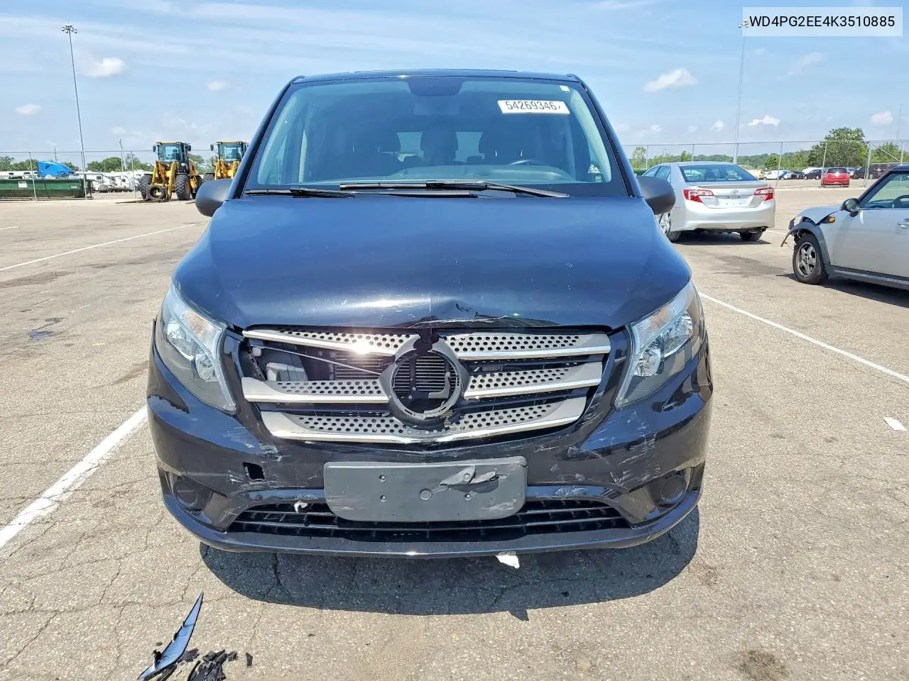 2019 Mercedes Benz Metris VIN: WD4PG2EE4K3510885 Lot: 54269346