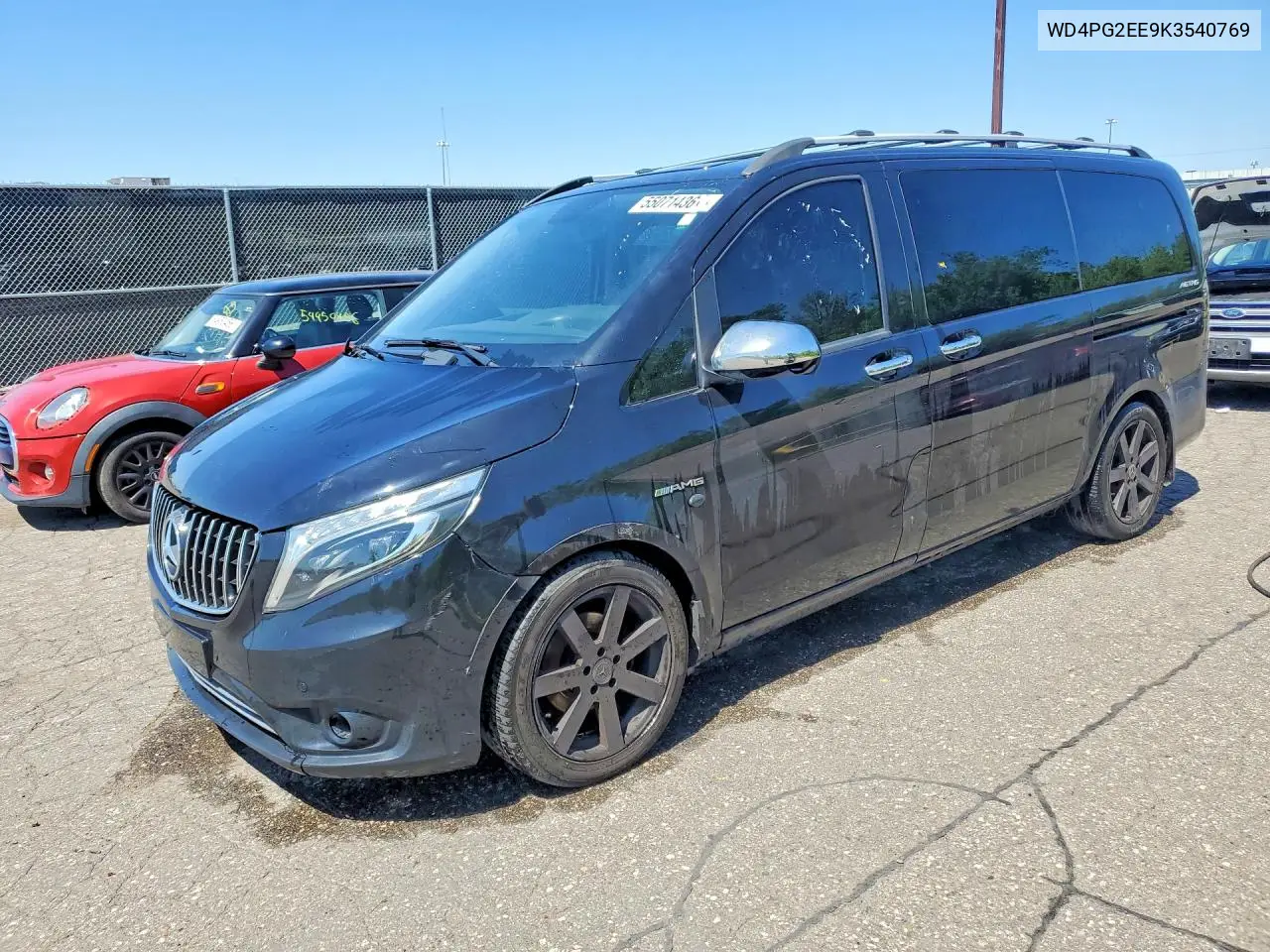 2019 Mercedes-Benz Metris VIN: WD4PG2EE9K3540769 Lot: 55071436