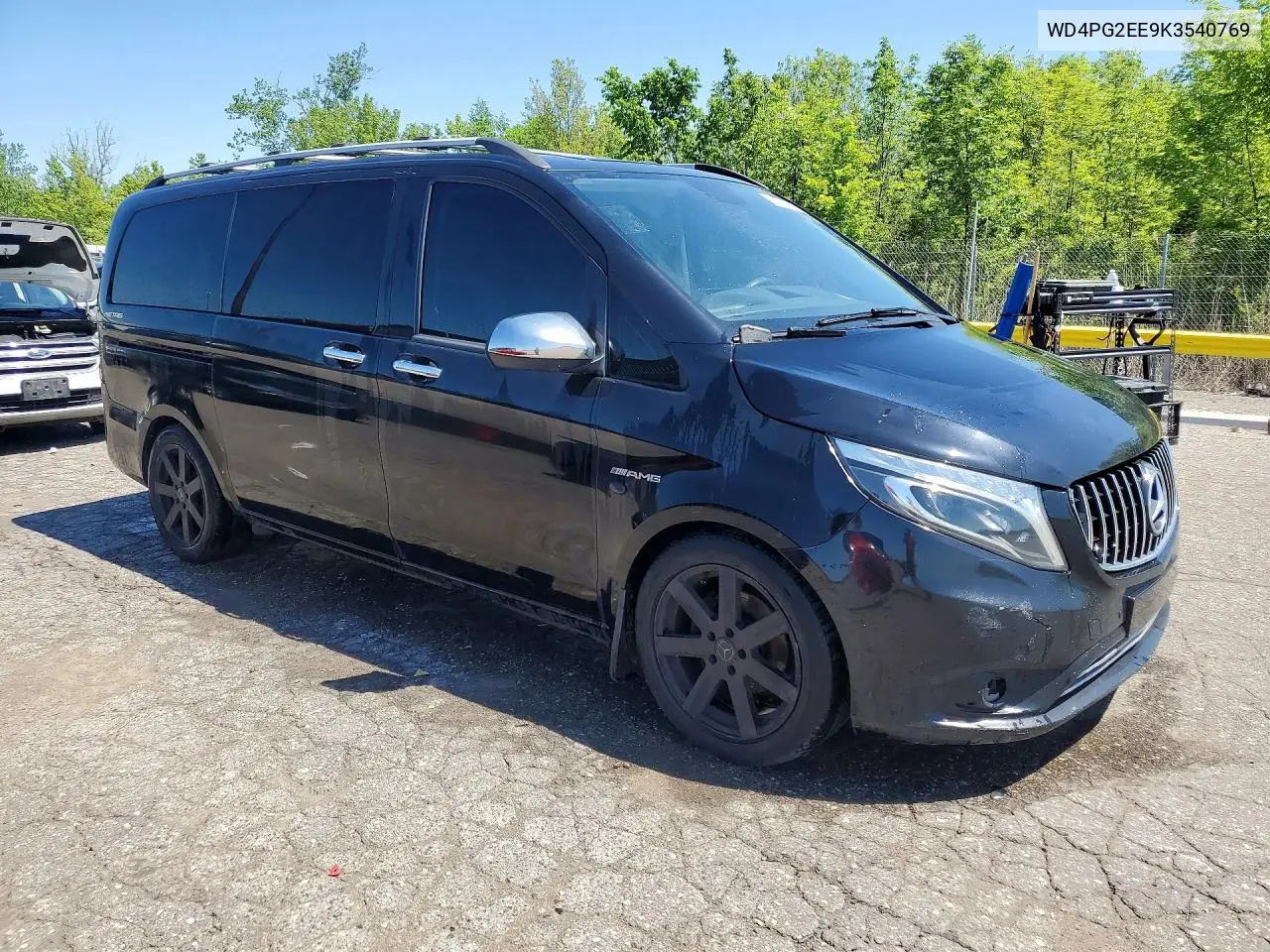 2019 Mercedes-Benz Metris VIN: WD4PG2EE9K3540769 Lot: 55071436