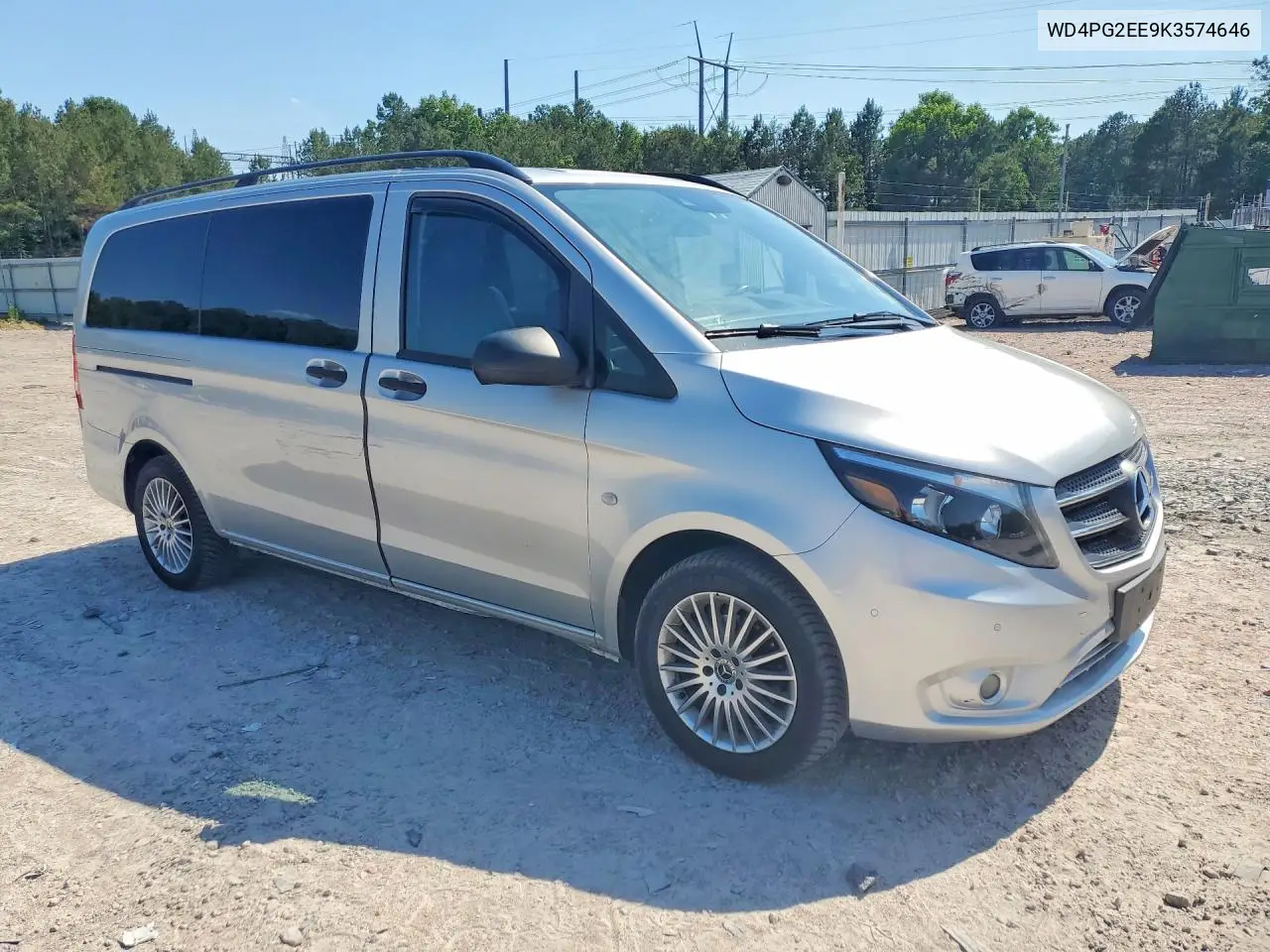 2019 Mercedes-Benz Metris VIN: WD4PG2EE9K3574646 Lot: 57039086