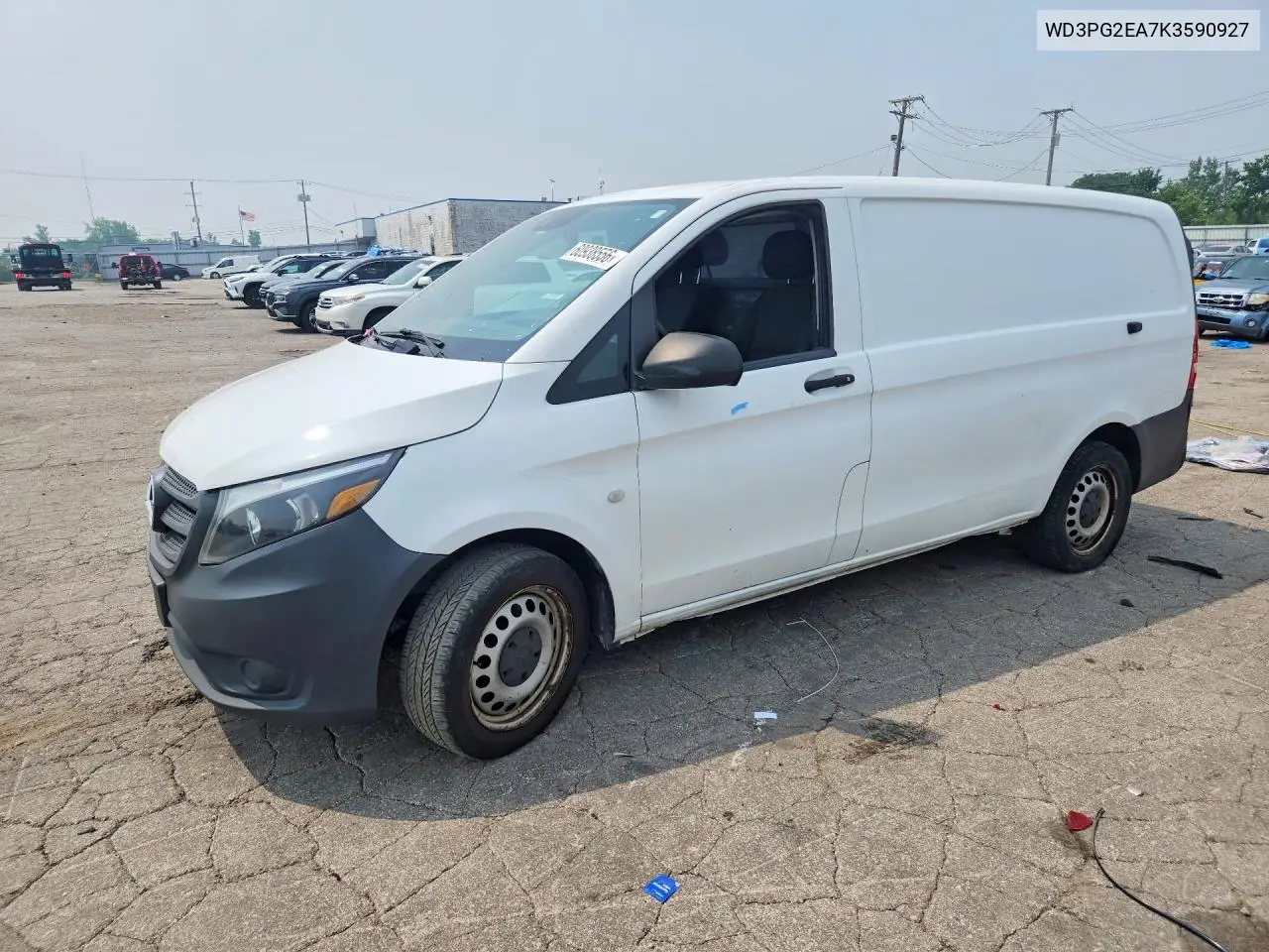 2019 Mercedes-Benz Metris VIN: WD3PG2EA7K3590927 Lot: 60938556