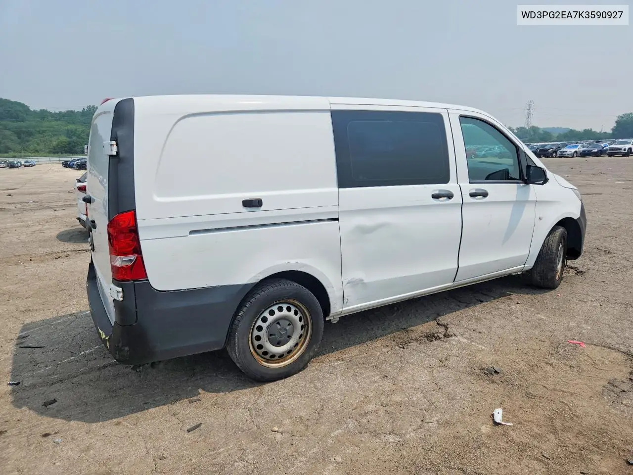 2019 Mercedes-Benz Metris VIN: WD3PG2EA7K3590927 Lot: 60938556