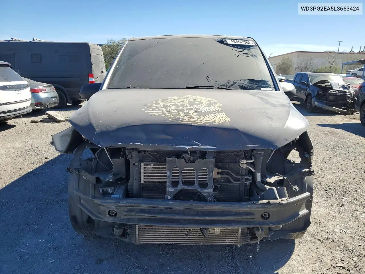 2020 Mercedes Benz Metris VIN: WD3PG2EA5L3663424 Lot: 48498366
