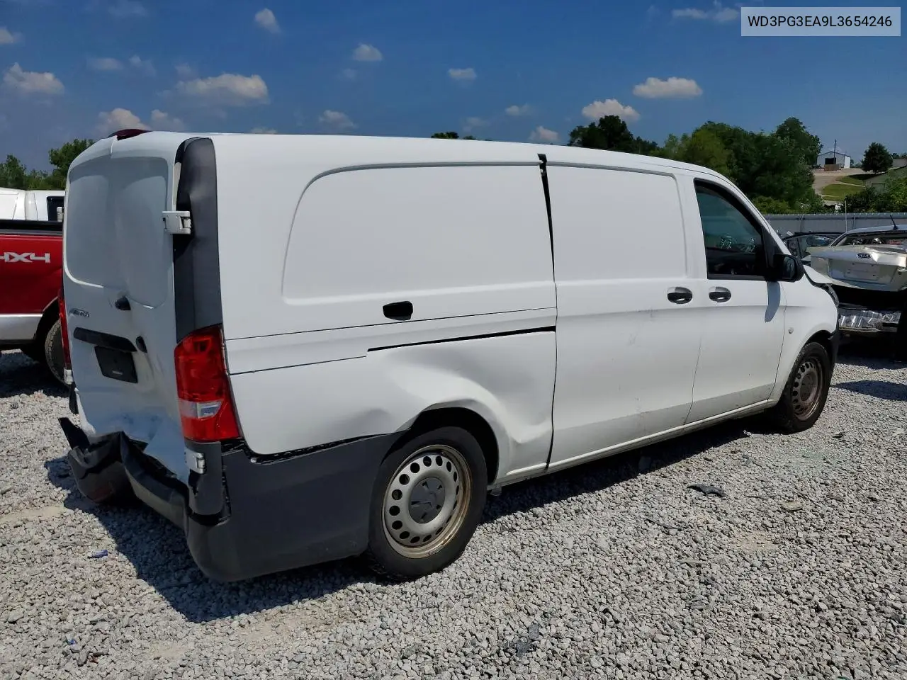 2020 Mercedes-Benz Metris VIN: WD3PG3EA9L3654246 Lot: 61380606