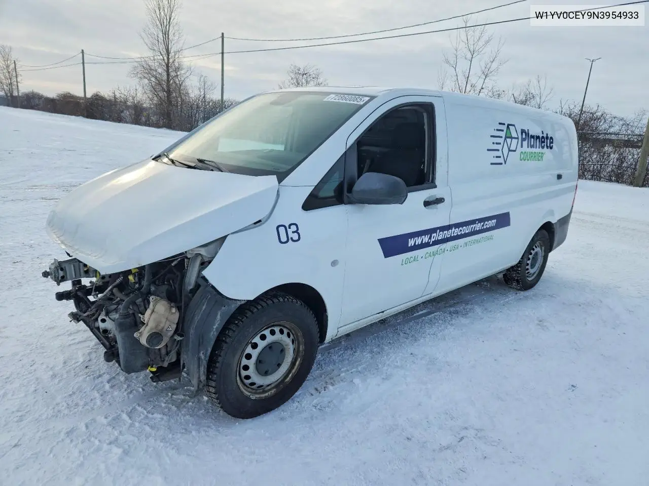 2022 Mercedes-Benz Metris VIN: W1YV0CEY9N3954933 Lot: 72860085