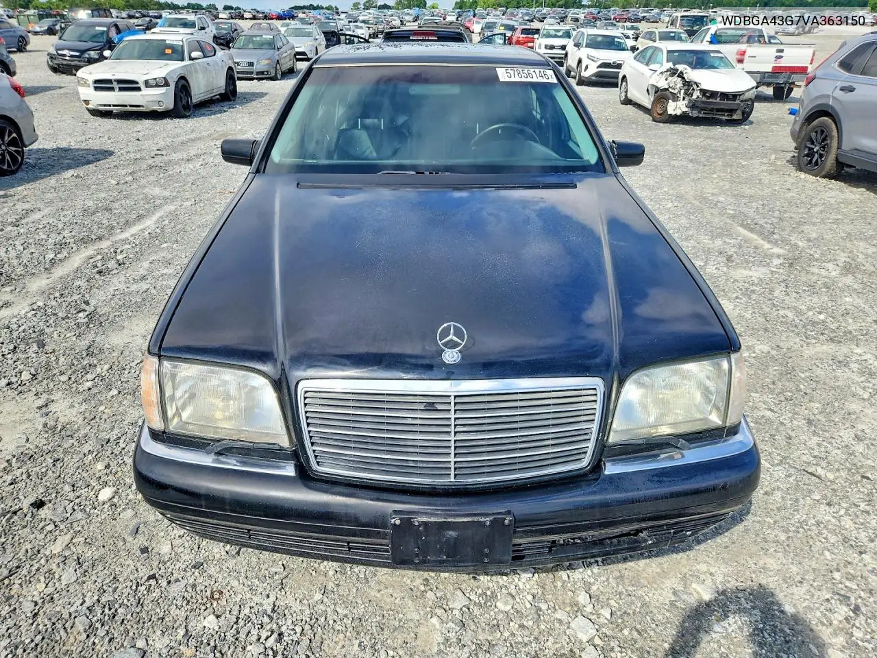 1997 Mercedes-Benz S 420 VIN: WDBGA43G7VA363150 Lot: 57856146