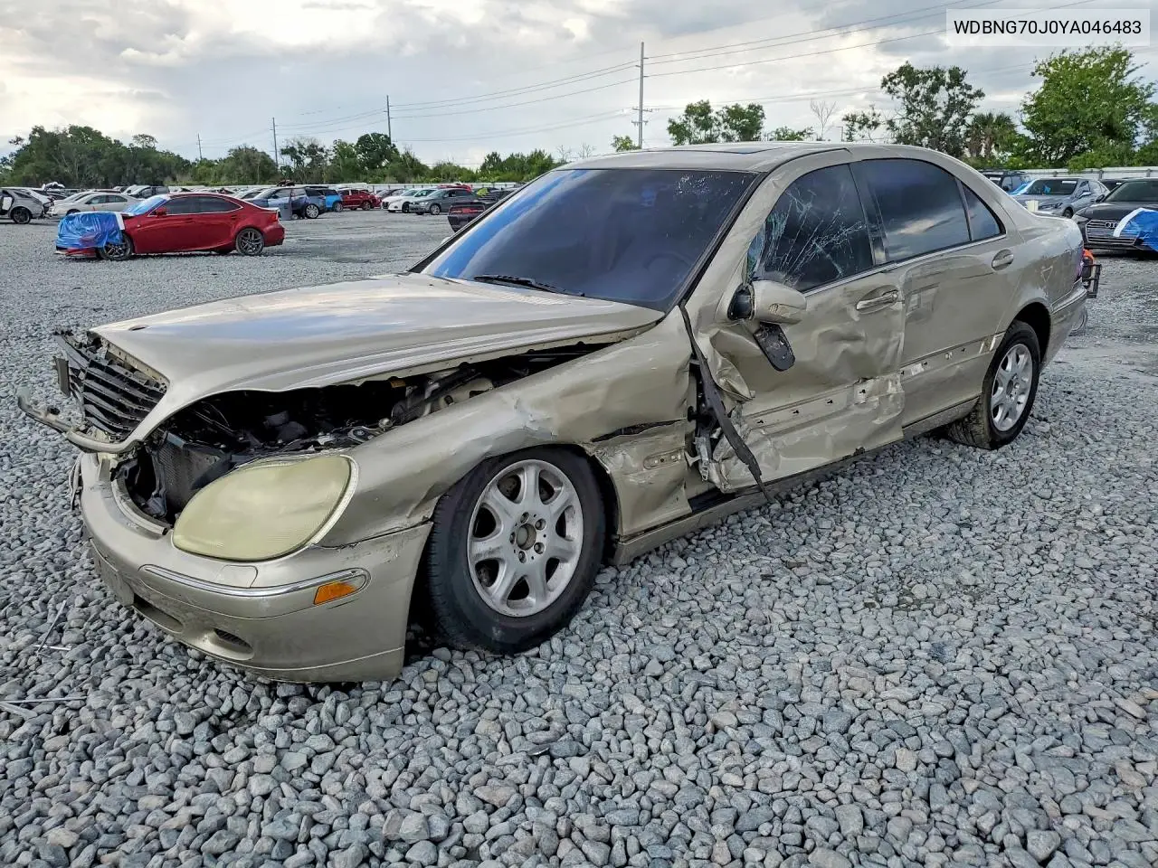 2000 Mercedes-Benz S 430 VIN: WDBNG70J0YA046483 Lot: 56744456