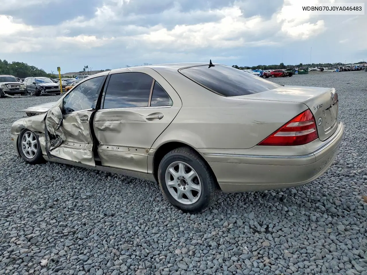 2000 Mercedes-Benz S 430 VIN: WDBNG70J0YA046483 Lot: 56744456