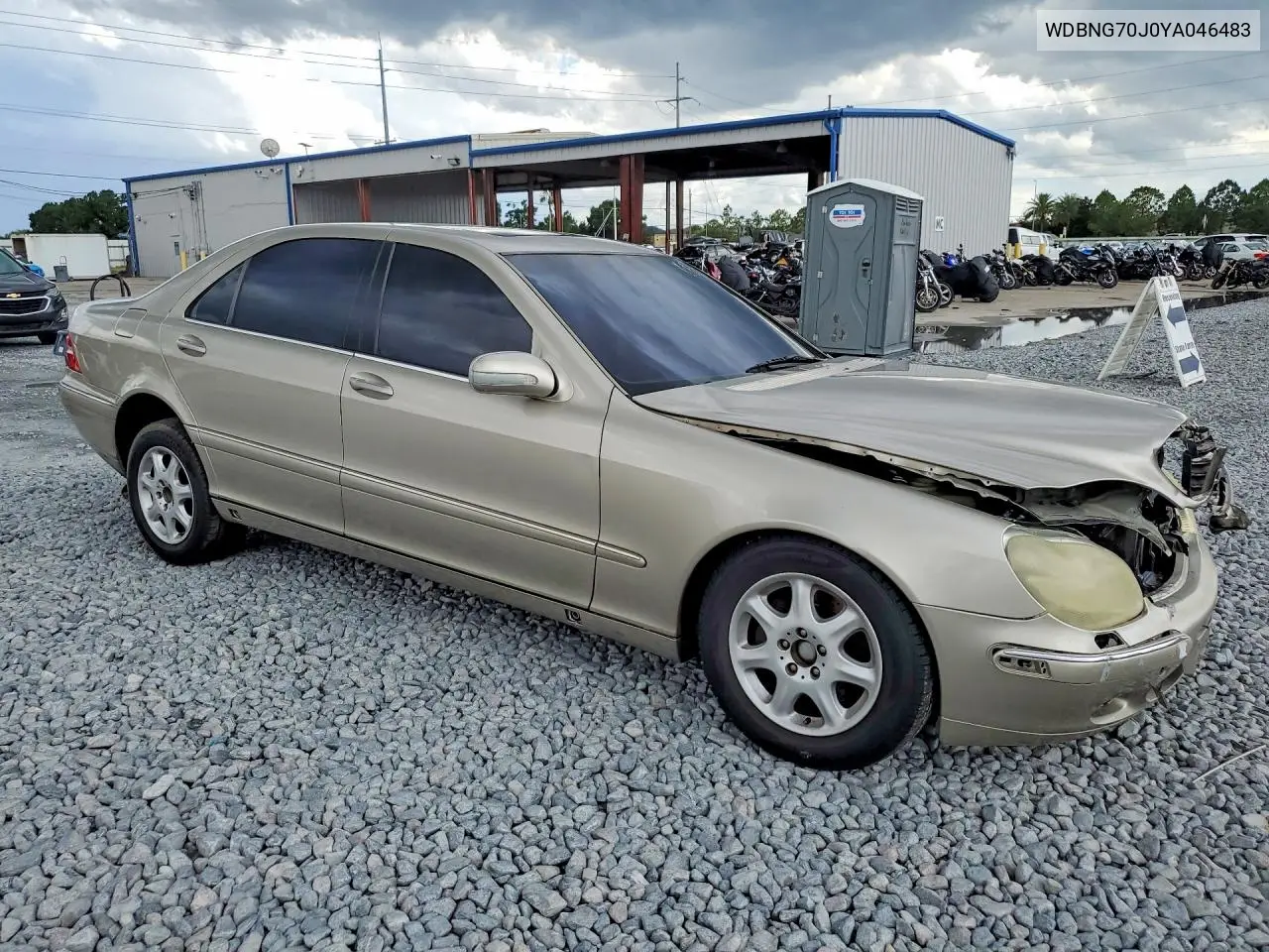 2000 Mercedes-Benz S 430 VIN: WDBNG70J0YA046483 Lot: 56744456