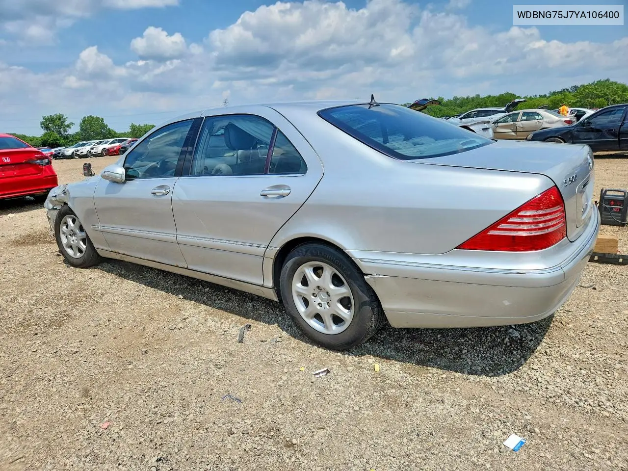 2000 Mercedes-Benz S 500 VIN: WDBNG75J7YA106400 Lot: 61698426