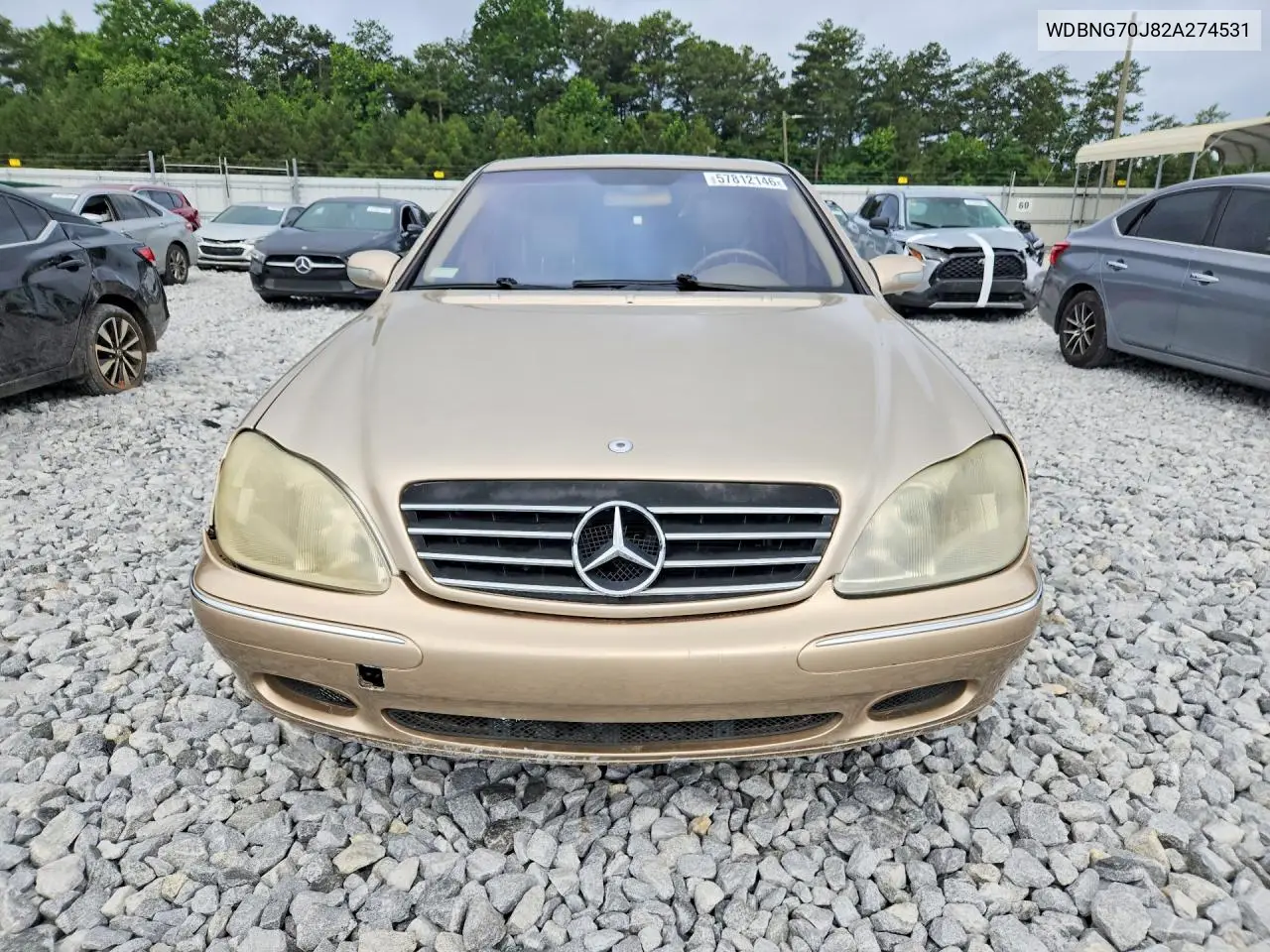 2002 Mercedes-Benz S 430 VIN: WDBNG70J82A274531 Lot: 57812146