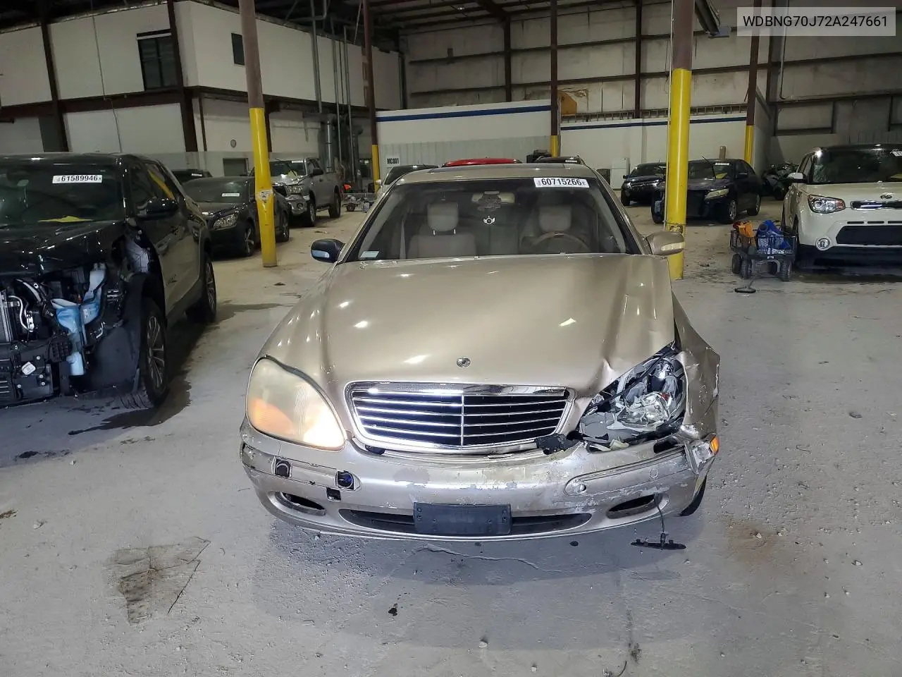 2002 Mercedes-Benz S 430 VIN: WDBNG70J72A247661 Lot: 60715266