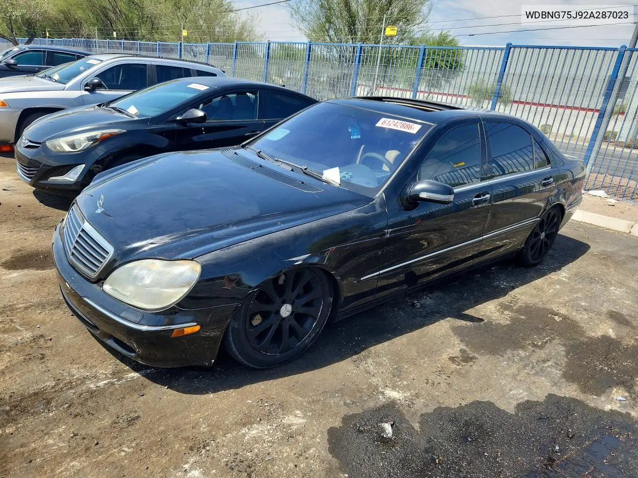 2002 Mercedes-Benz S 500 VIN: WDBNG75J92A287023 Lot: 61242886