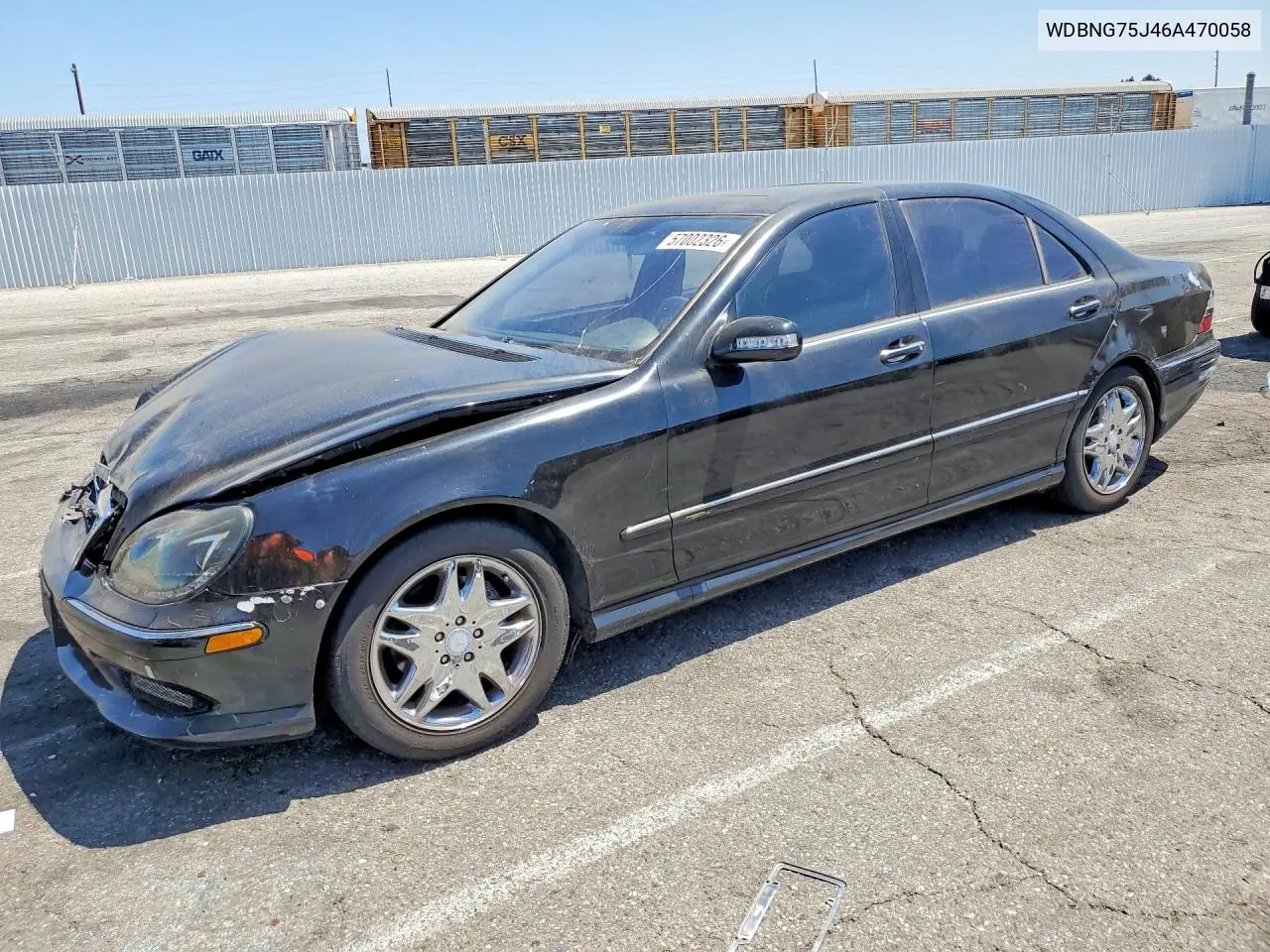 2006 Mercedes-Benz S 500 VIN: WDBNG75J46A470058 Lot: 57002326