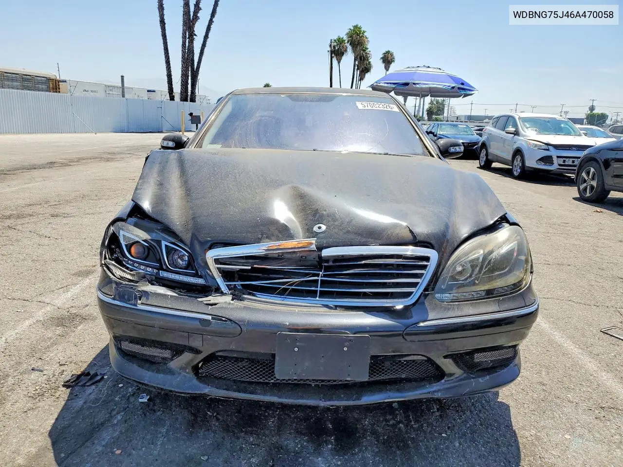 2006 Mercedes-Benz S 500 VIN: WDBNG75J46A470058 Lot: 57002326