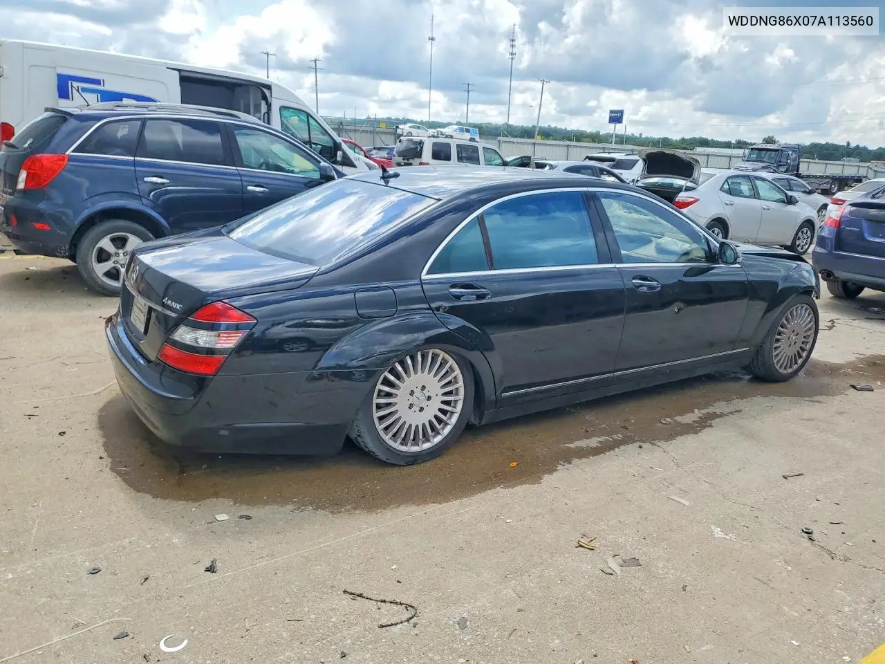 2007 Mercedes-Benz S 550 4Matic VIN: WDDNG86X07A113560 Lot: 61335366