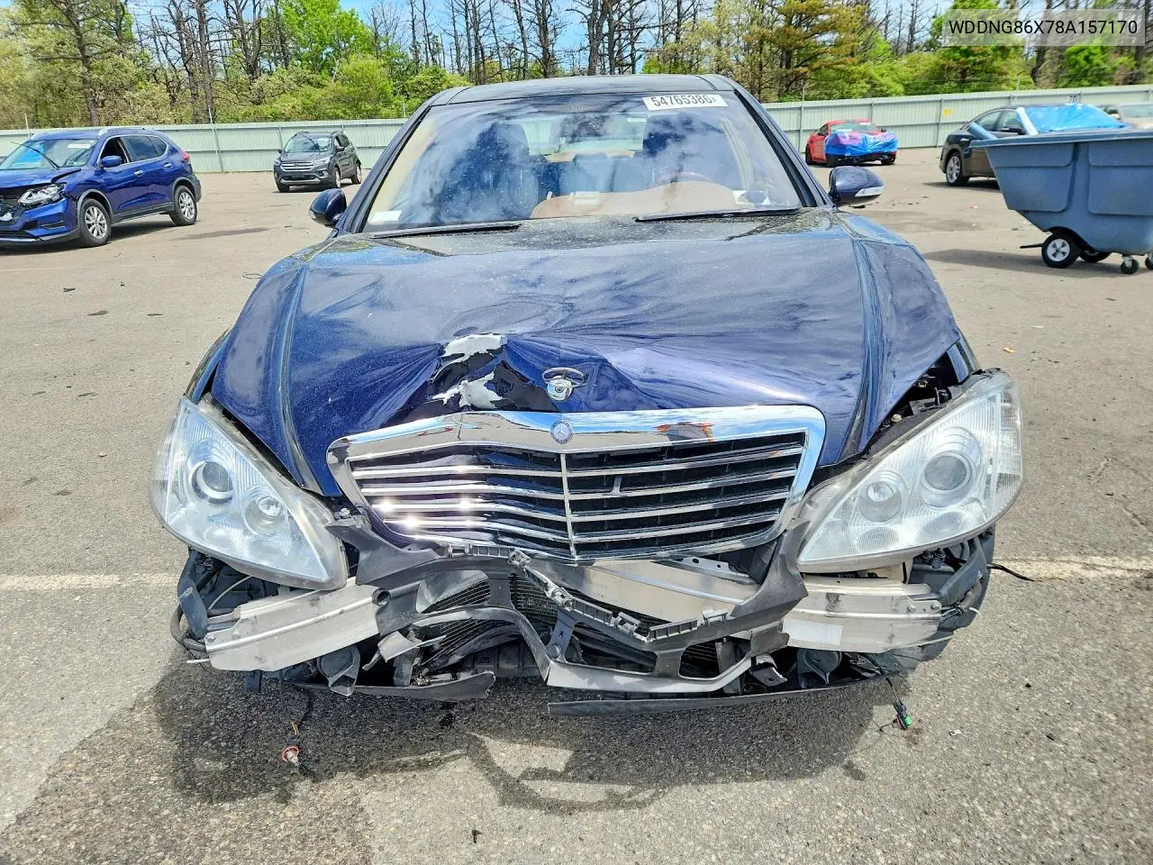 2008 Mercedes-Benz S 550 4Matic VIN: WDDNG86X78A157170 Lot: 54765386