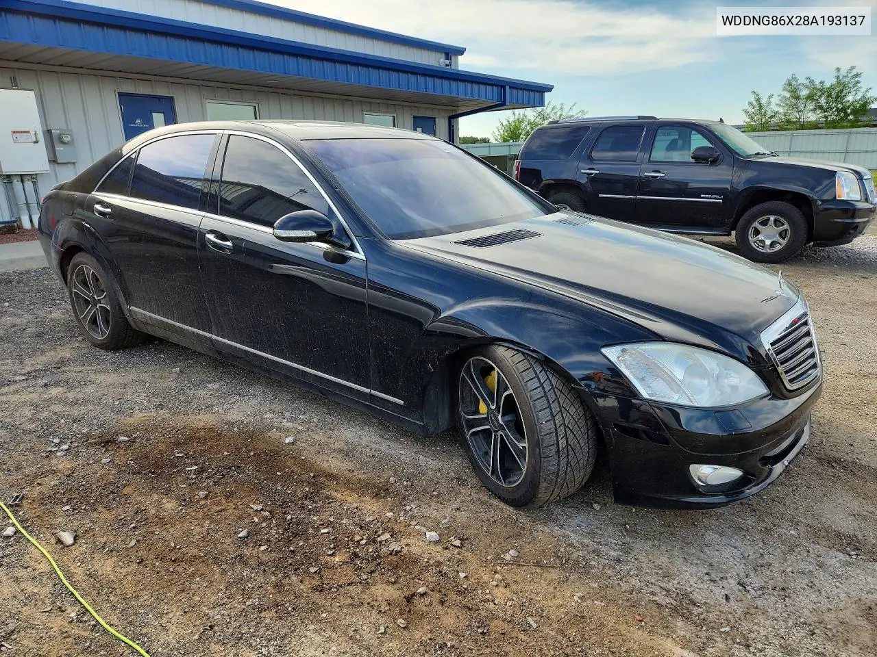 2008 Mercedes-Benz S 550 4Matic VIN: WDDNG86X28A193137 Lot: 55133686
