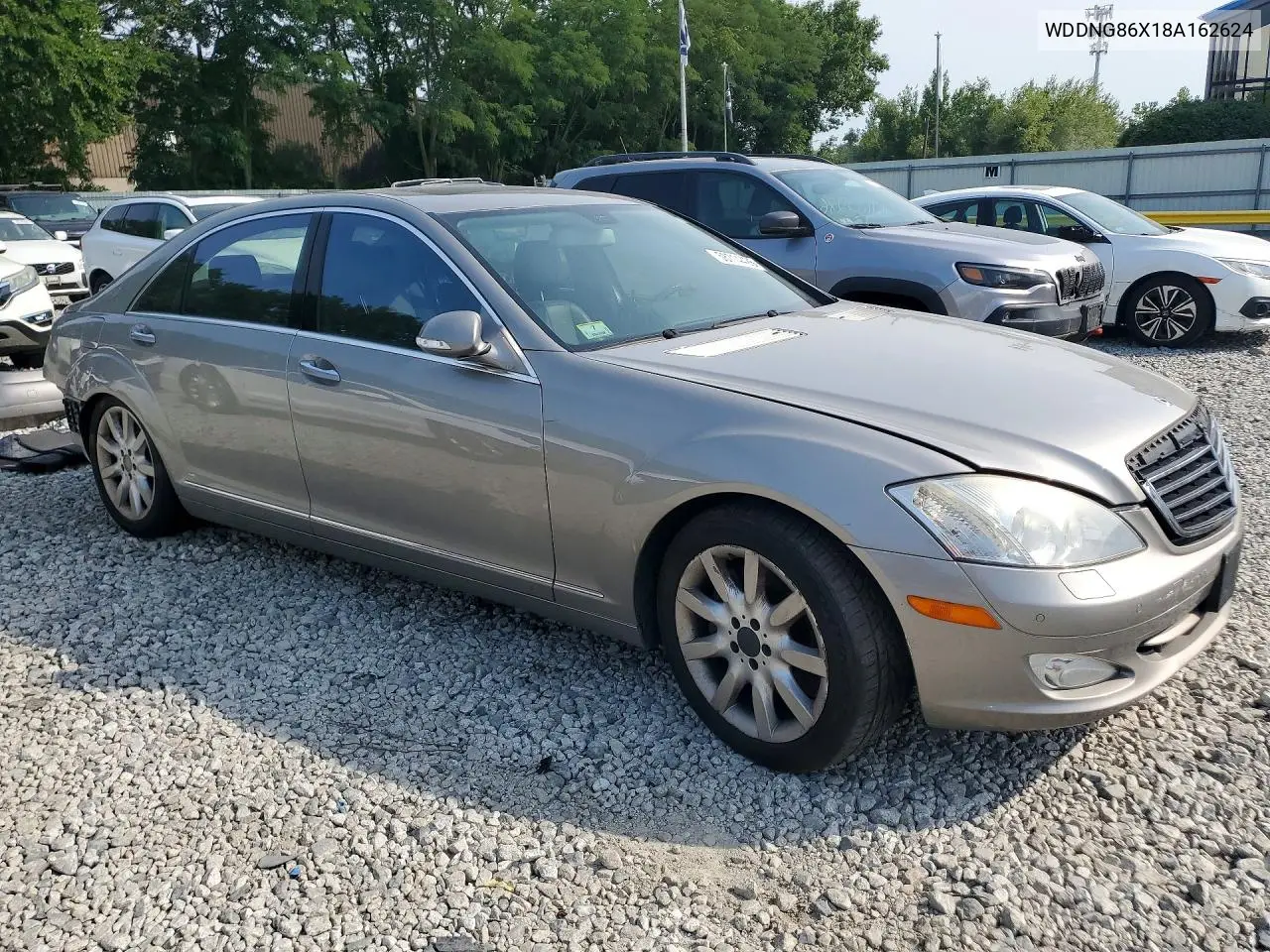 2008 Mercedes-Benz S Class VIN: WDDNG86X18A162624 Lot: 58714426