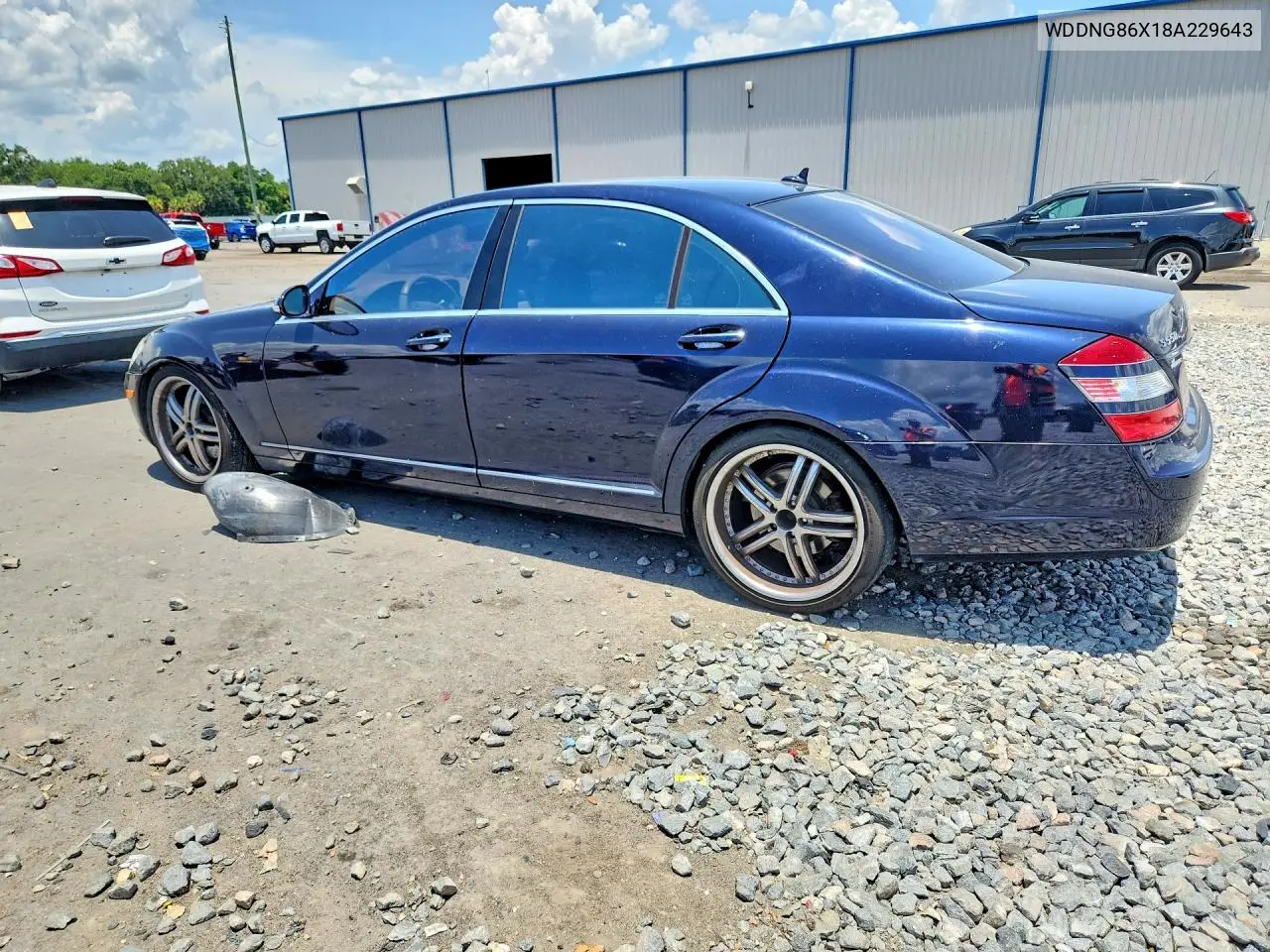 2008 Mercedes-Benz S 550 4Matic VIN: WDDNG86X18A229643 Lot: 58921366