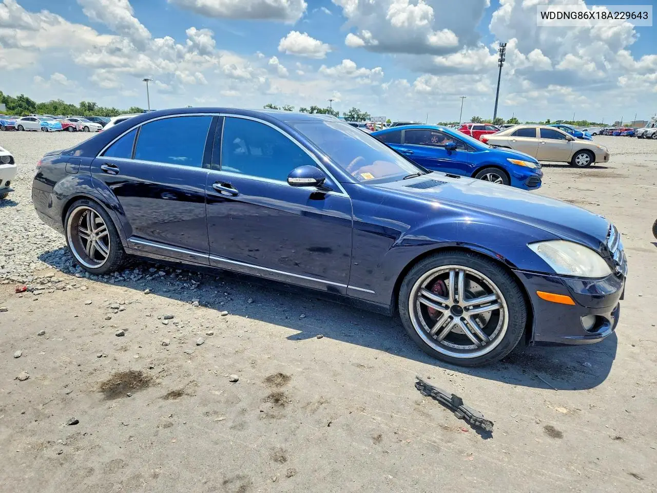 2008 Mercedes-Benz S 550 4Matic VIN: WDDNG86X18A229643 Lot: 58921366