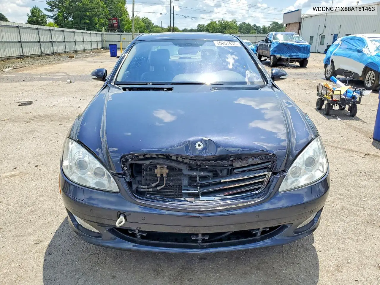 2008 Mercedes-Benz S 550 VIN: WDDNG71X88A181463 Lot: 60067416