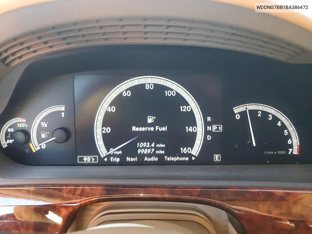 2011 Mercedes-Benz S 550 VIN: WDDNG7BB1BA386472 Lot: 57889246