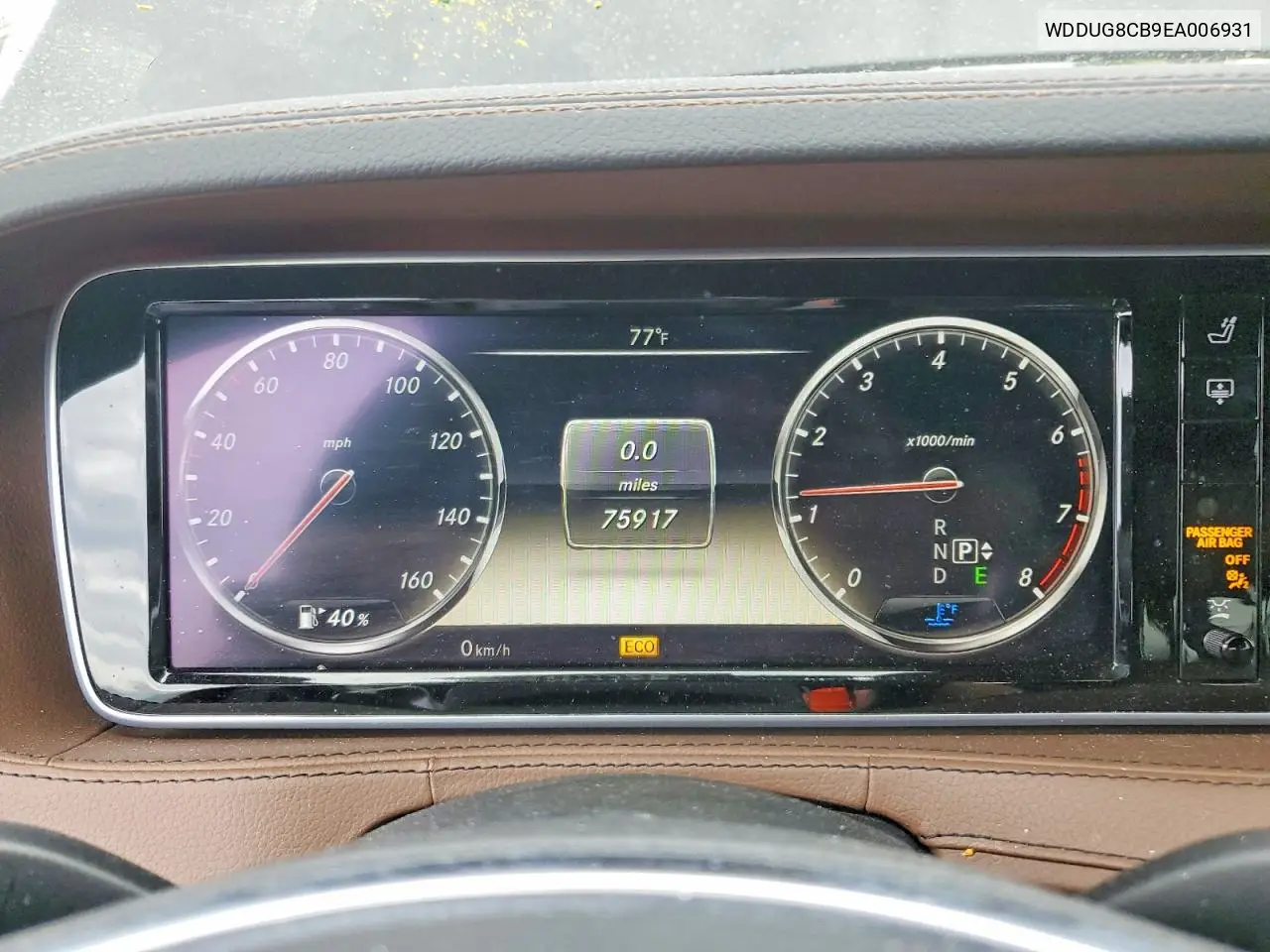 2014 Mercedes-Benz S 550 VIN: WDDUG8CB9EA006931 Lot: 61006046